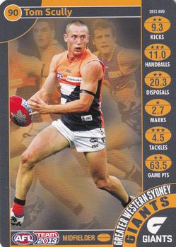 2013 Team Zone AFL Team #90 Tom Scully Front